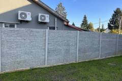 X kerítés, beton elemes kerítés
